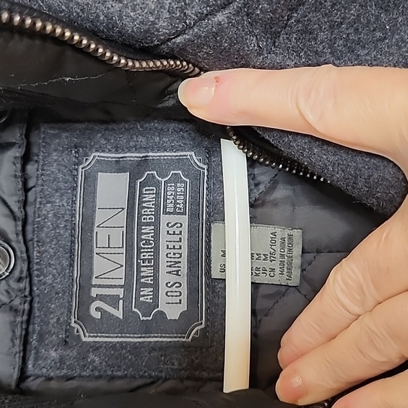 21Men LA Wool Thinsulate Mariners Classic Double Breasted Winter Coat Luxury - Picture 7 of 16